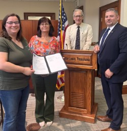 Conservation District Week Proclamation Katie Sasala and Commissioners
